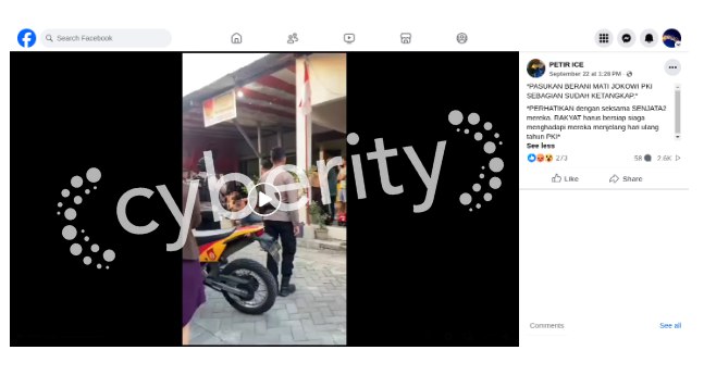 [SALAH] Penangkapan Pasukan Berani Mati Jokowi