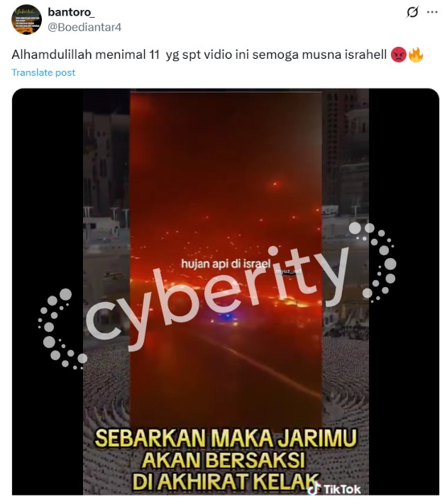 [SALAH] Hujan Api Di Israel