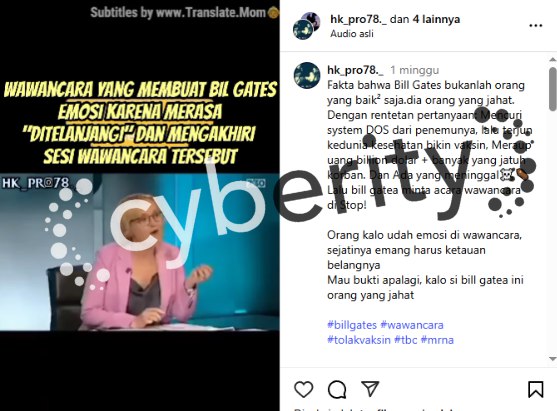 [SALAH]  Bill Gates Emosi Saat Wawancara di Acara TV