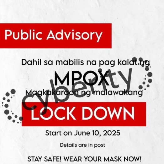 [SALAH] Akibat Virus Cacar Monyet, Filipina Lockdown