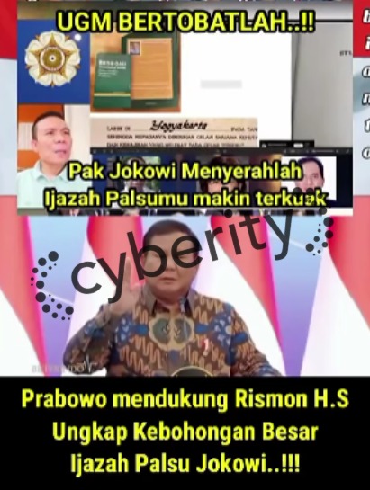 [SALAH] Prabowo Dukung Rismon Sianipar Untuk Mengusut Dugaan Ijazah Palsu Jokowi