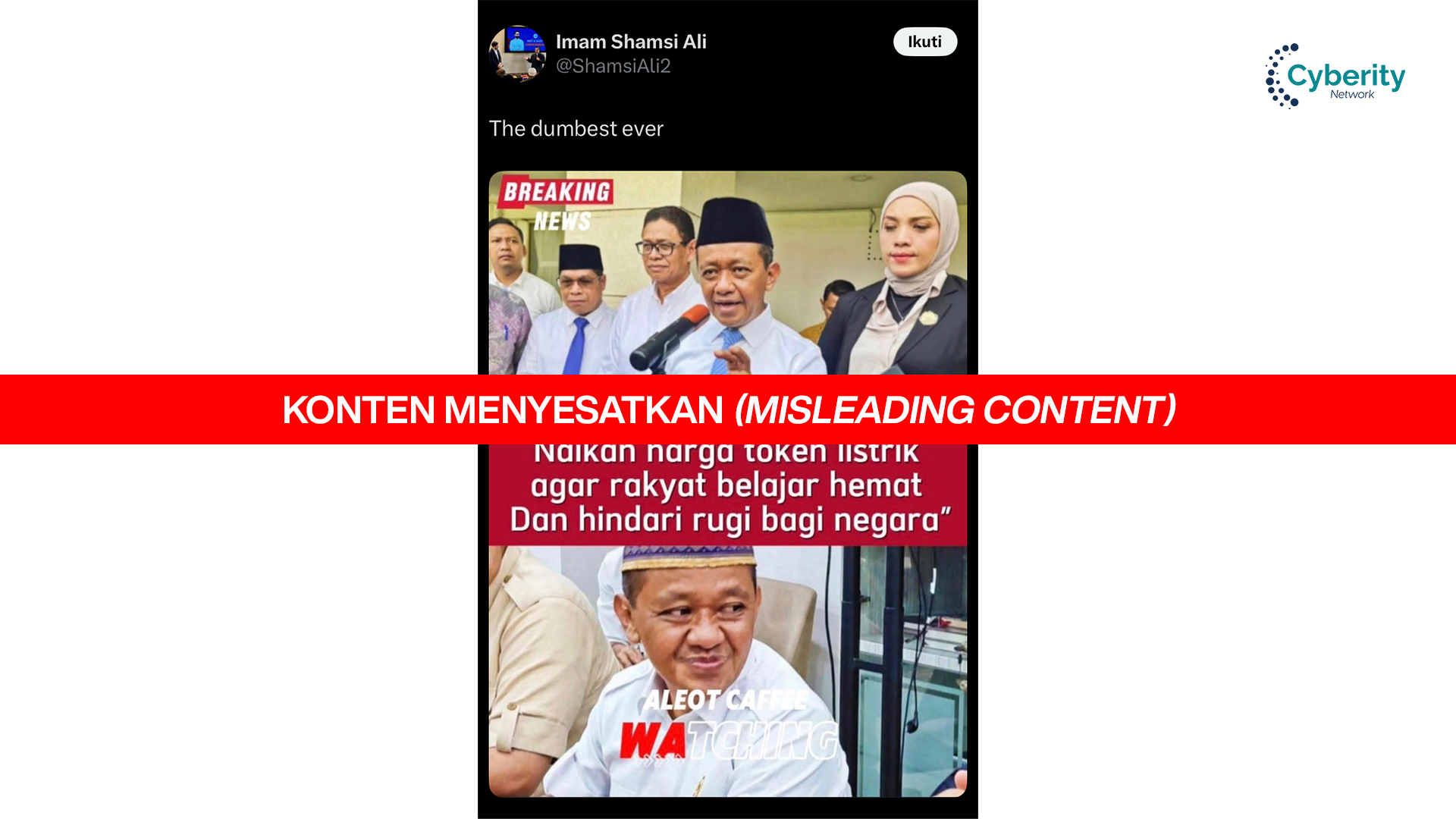 [KELIRU] Menteri Bahlil Dorong PLN Naikan Harga Token Listrik Agar Rakyat Belajar Hemat dan Hindari Rugi Bagi Negara