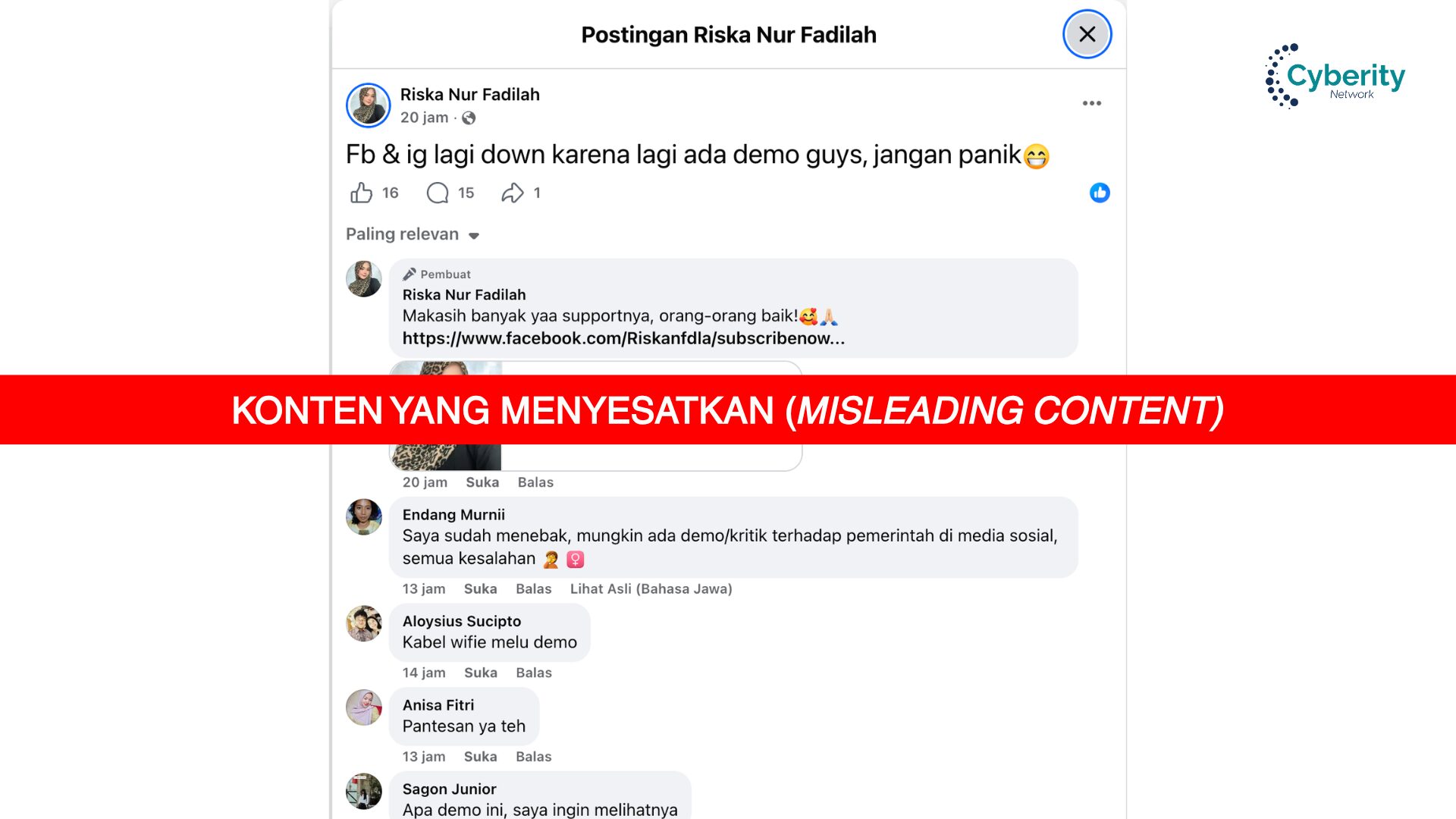 [KELIRU] FB dan IG Lagi Down Karena Lagi Ada Demo Tanggal 12 Juni 2026